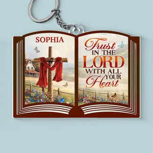 Let God Lead The Way - Personalized Custom Shaped Acrylic Keychain - Christian Gifts For All Believers, Jesus Lovers