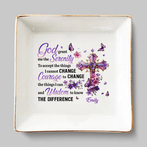 Faithful Prayers, Endless Love - Personalized Custom Jewelry Dish - Christian Gifts For All Believers, Jesus Lovers