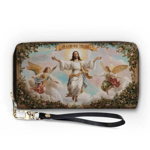 In God We Trust - Leather Long Wallet - Christian Gifts For All Believers, Jesus Lovers
