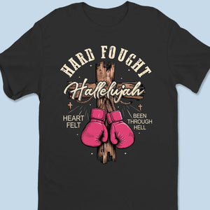 Faith Fights Harder Than Any Battle - Unisex T-shirt, Premium T-shirt, Hoodie - Christian Gifts For All Believers, Jesus Lovers