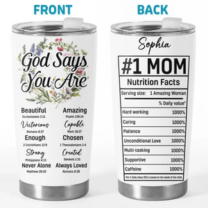 God Says You Are My Everything - Personalized Custom Tumbler - Christian Gifts For All Believers, Jesus Lovers