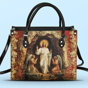 Risen With Glory And Grace - Leather Handbag - Christian Gifts For All Believers, Jesus Lovers
