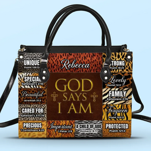 Walk By Faith - Personalized Custom Leather Handbag - Christian Gifts For All Believers, Jesus Lovers