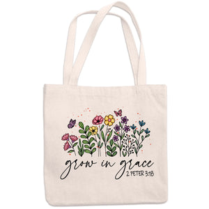 Grow In Grace - Tote Bag - Christian Gifts For All Believers, Jesus Lovers