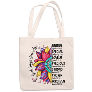 God Says You Are Precious - Personalized Custom Tote Bag - Christian Gifts For All Believers, Jesus Lovers