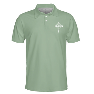 The Cross That Saved Us - All Over Print Polo Shirt - Christian Gifts For All Believers, Jesus Lovers