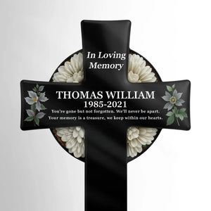 Forever In Our Hearts - Personalized Custom Stain Glass Style Acrylic Garden Stake - Christian Gifts For All Believers, Jesus Lovers