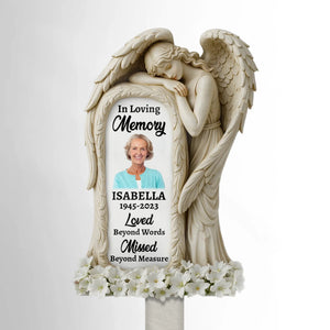 In Every Heartbeat, We Remember You - Personalized Custom Stain Glass Style Acrylic Garden Stake - Christian Gifts For All Believers, Jesus Lovers