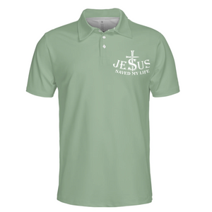 Saved My Life - All Over Print Polo Shirt - Christian Gifts For All Believers, Jesus Lovers