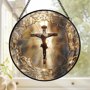 My Heart Belongs To Jesus - Stained Glass Window Hanging Suncatcher - Christian Gifts For All Believers, Jesus Lovers