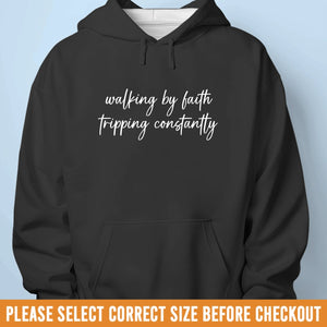 Unisex T-shirt, Premium T-shirt, Hoodie - Christian Gifts For All Believers, Jesus Lovers - Flawed But Faithful