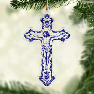 Acrylic Ornament - Christian Gifts For All Believers, Jesus Lovers - Saved By His Love