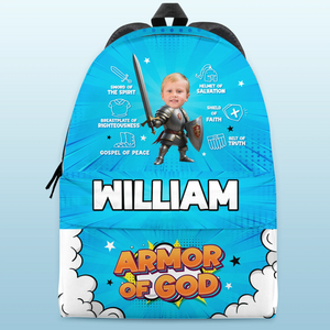 Custom Photo Kids Backpack - Personalized Back To School Christian Gifts For Kids - Jesus Is My Teacher Too