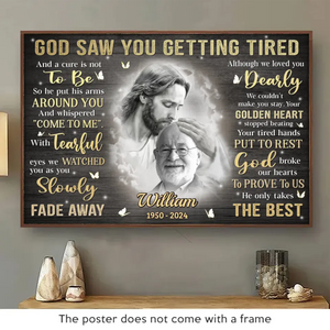 Custom Photo God Loves You No Matter What - Memorial Personalized Custom Horizontal Poster - Sympathy Gift For Family Members