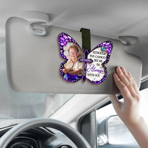 Custom Photo Until I See You Again - Memorial Personalized Custom Car Visor Clip - Sympathy Gift For Family Members