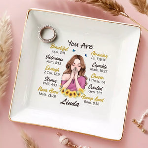 Praying For Your Strength And Comfort - Bestie Personalized Custom Jewelry Dish - Gift For Best Friends, BFF, Sisters