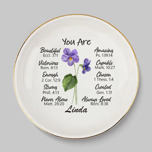 A Friend Is Like A Flower - Bestie Personalized Custom Jewelry Dish - Gift For Best Friends, BFF, Sisters