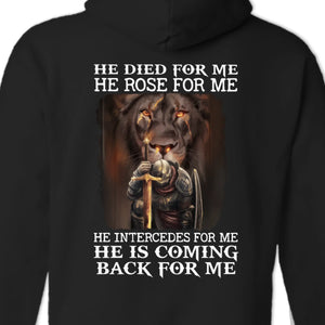 He Is Coming Back For Me - Back Printed Unisex T-shirt, Hoodie, Sweatshirt - Christian Gifts For All Believers, Jesus Lovers