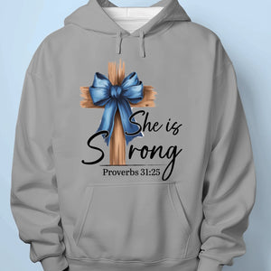 She Is Strong - Unisex T-shirt, Premium T-shirt, Hoodie - Christian Gifts For All Believers, Jesus Lovers