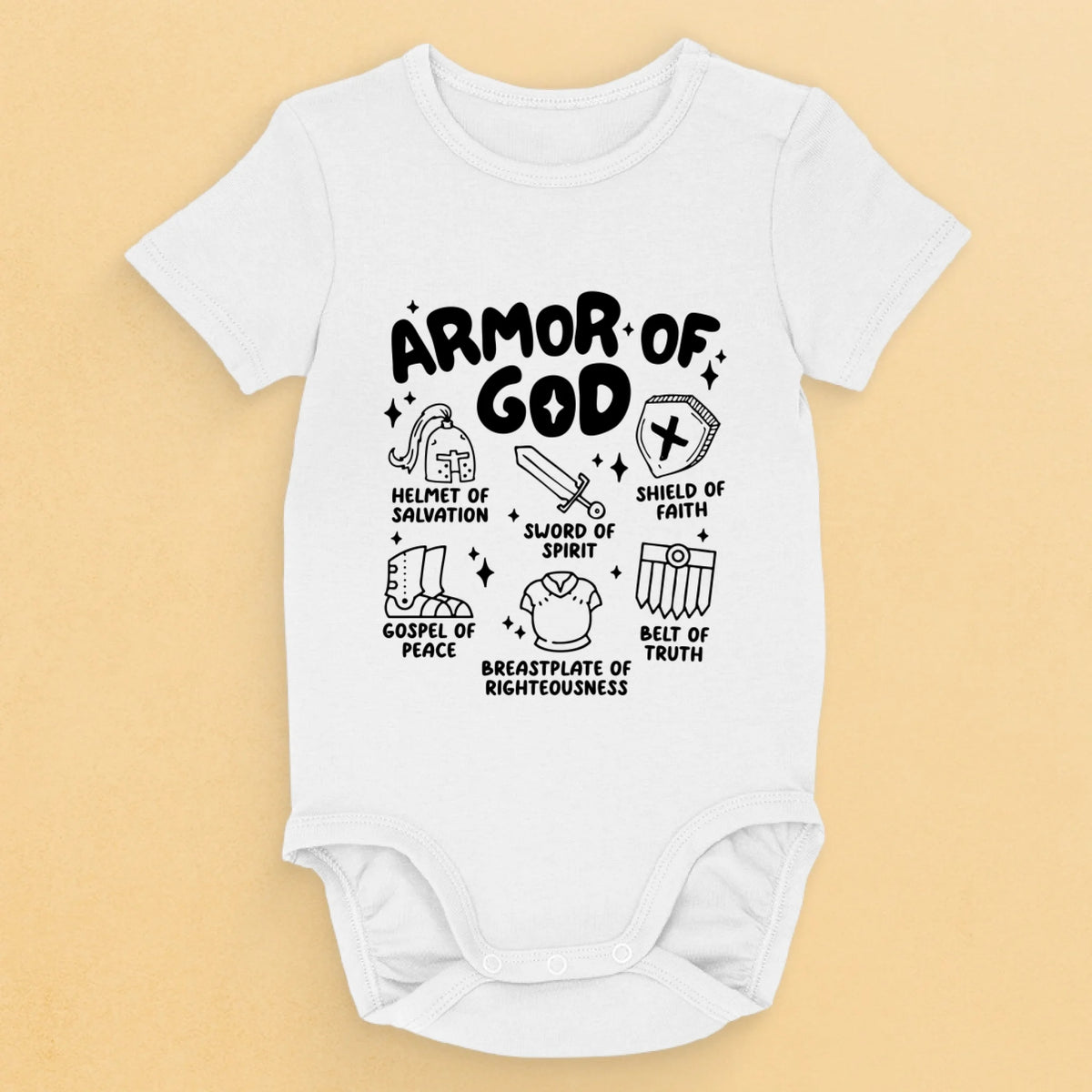 The Love Of Christ Gives Me Strength - Baby Onesie - Christian Gifts For All Believers, Jesus Lovers, Baby Kids, Newborn Baby