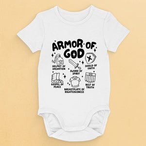 The Love Of Christ Gives Me Strength - Baby Onesie - Christian Gifts For All Believers, Jesus Lovers, Baby Kids, Newborn Baby