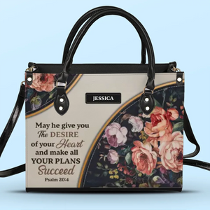 Make All Your Plans Succeed - Personalized Custom Leather Handbag - Christian Gifts For All Believers, Jesus Lovers