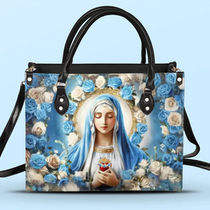 Wrapped In Mary's Love - Leather Handbag - Catholic Gifts For All Believers