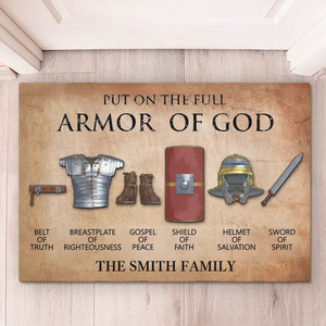 Armor Of God - Personalized Custom Home Decor Decorative Mat - Christian Gifts For All Believers, Jesus Lovers