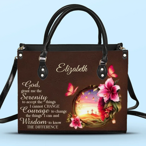 God's Guiding Light - Personalized Custom Leather Handbag - Christian Gifts For All Believers, Jesus Lovers