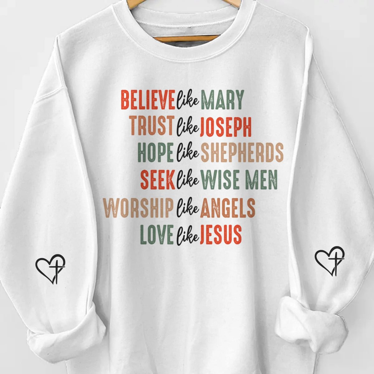 Love Like Jesus - Unisex Sweatshirt, Hoodie With Design On Sleeve - Christian Gifts For All Believers, Jesus Lovers