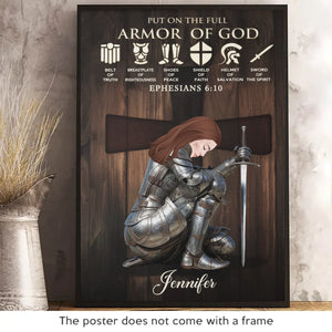 Faith Is My Shield, The Word Is My Sword - Personalized Custom Vertical Poster - Christian Gifts For All Believers, Jesus Lovers