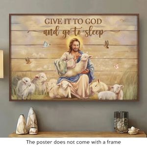 Give It To God, Find Peace - Horizontal Poster - Christian Gifts For All Believers, Jesus Lovers