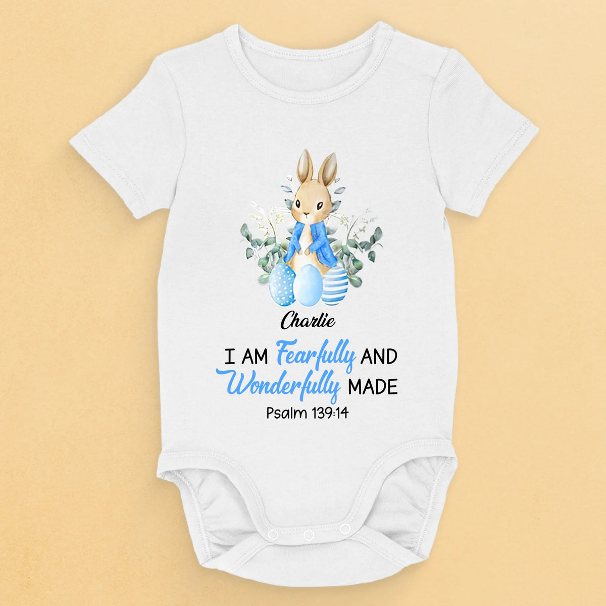 Heaven Sent, Made With Love - Personalized Custom Baby Onesie - Christian Gifts For All Believers, Jesus Lovers, Baby Kids, Newborn Baby