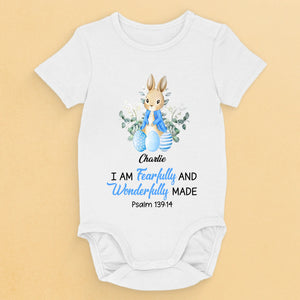 Heaven Sent, Made With Love - Personalized Custom Baby Onesie - Christian Gifts For All Believers, Jesus Lovers, Baby Kids, Newborn Baby