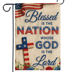 Blessed Nation Under God - House Flag, Garden Flag - Christian Gifts For All Believers, Jesus Lovers