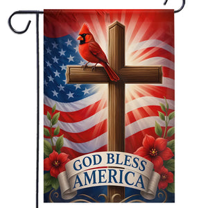 God Bless America - House Flag, Garden Flag - Christian Gifts For All Believers, Jesus Lovers