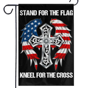 Kneel For The Cross - House Flag, Garden Flag - Christian Gifts For All Believers, Jesus Lovers