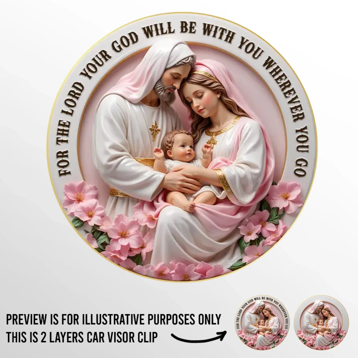 God Bless You Today And Always - Personalized Custom Car Visor Clip - Christian Gifts For All Believers, Jesus Lovers