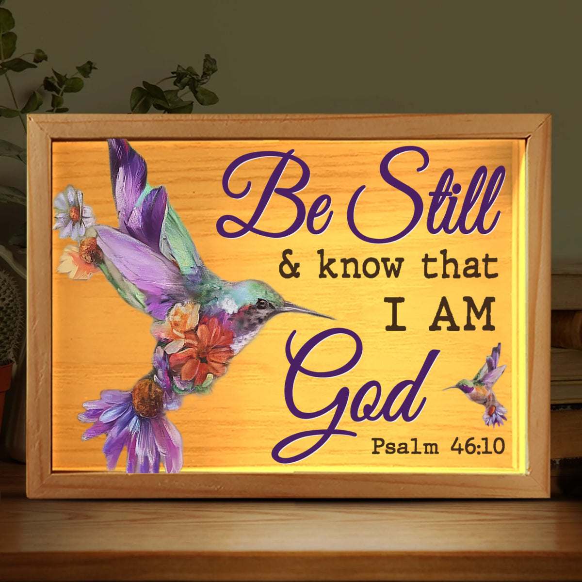 Be Still And Know That I Am God - Frame Light Box - Christian Gifts For All Believers, Jesus Lovers