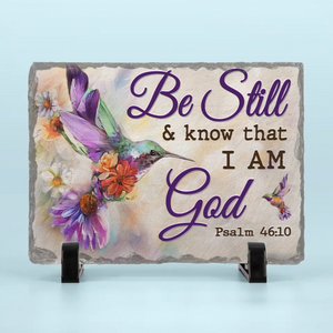 Be Still, Have Faith - Rectangle Shaped Stone With Stand - Christian Gifts For All Believers, Jesus Lovers