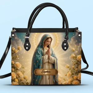 A Mother’s Prayers Never Fail - Personalized Custom Leather Handbag - Catholic Gifts For All Believers