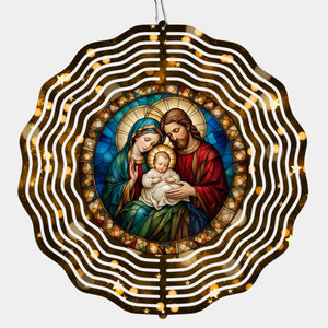 Holy Family Blessed Forever - Wind Spinner - Catholic Gifts For All Believers