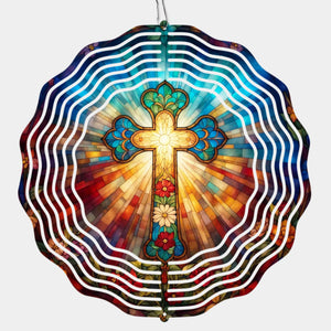 The Light Of Christ Shines Always - Wind Spinner - Christian Gifts For All Believers, Jesus Lovers