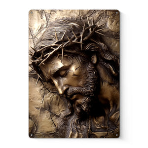 His Love Endures Forever - Home Decor Metal Sign - Christian Gifts For All Believers, Jesus Lovers