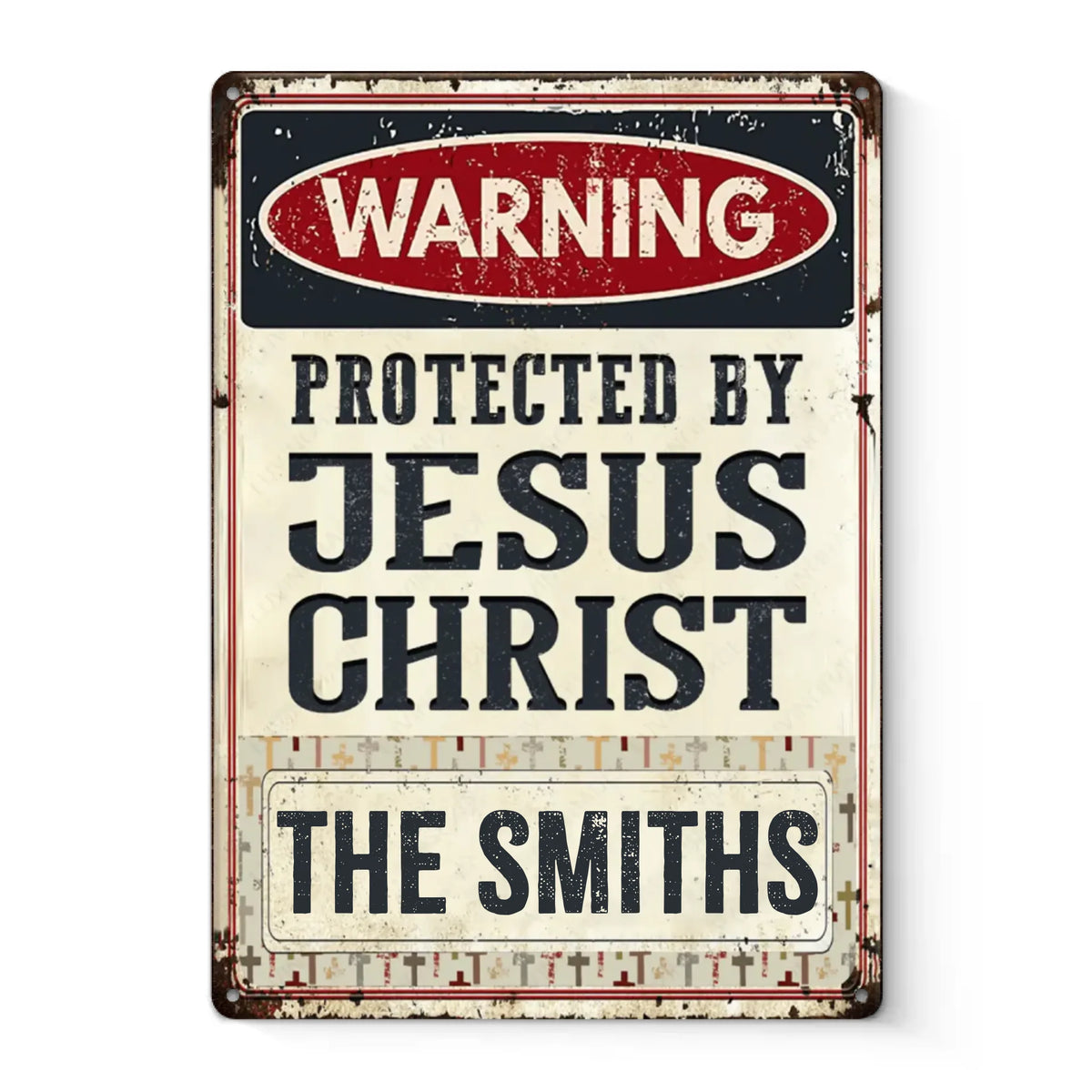 Protected By - Home Decor Metal Sign - Christian Gifts For All Believers, Jesus Lovers