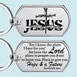 Courage Comes From Him - Keychain - Christian Gifts For All Believers, Jesus Lovers