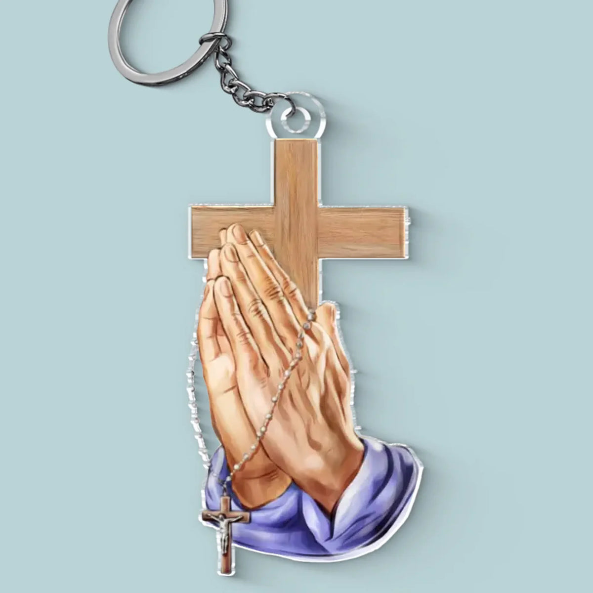 Pray, And It Will Be Given - Personalized Custom Shaped Acrylic Keychain - Christian Gifts For All Believers, Jesus Lovers