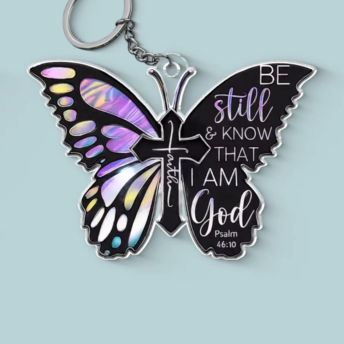 Let Faith Guide You - Shaped Acrylic Keychain - Christian Gifts For All Believers, Jesus Lovers
