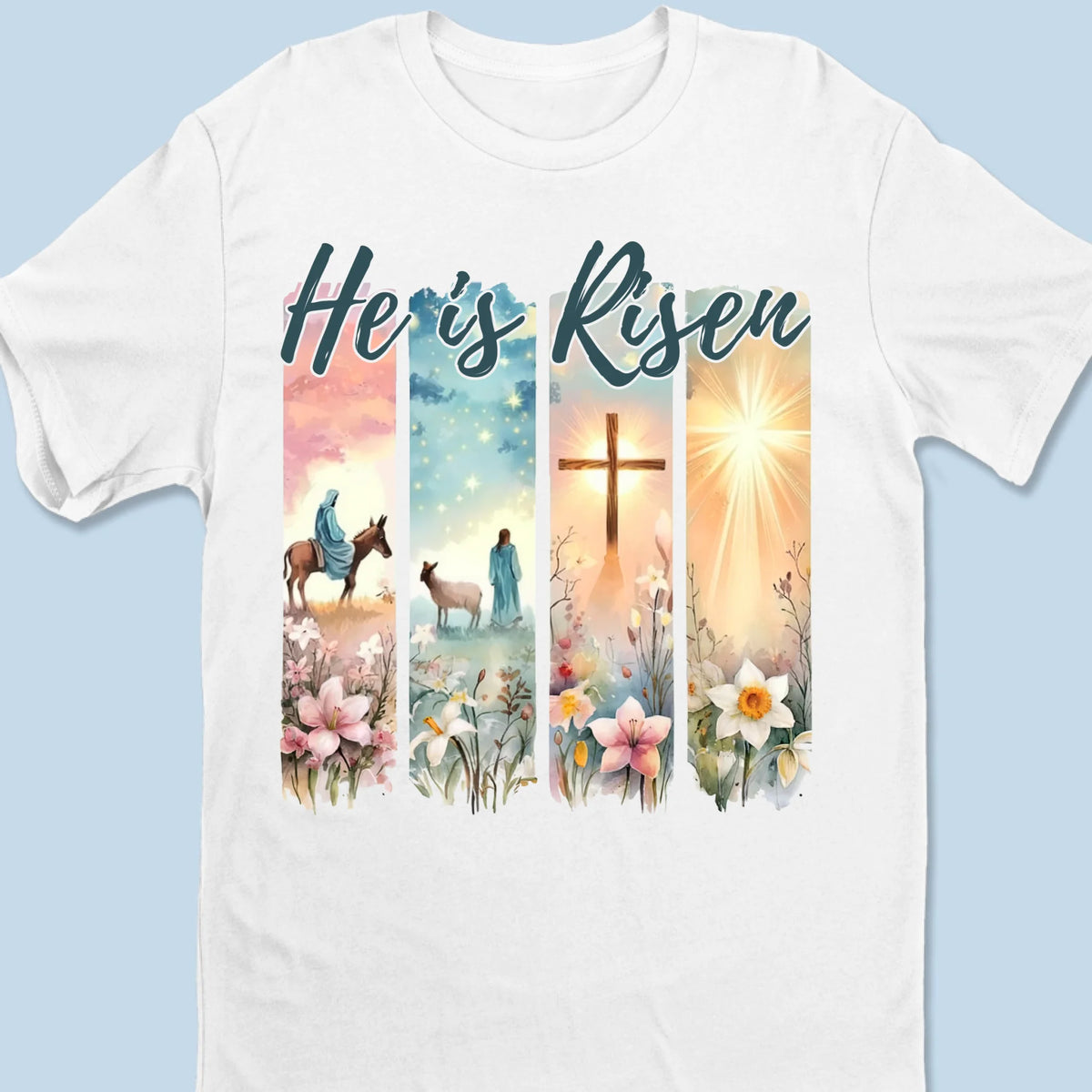 Risen With Christ, Redeemed By Grace - Unisex T-shirt, Premium T-shirt, Hoodie - Christian Gifts For All Believers, Jesus Lovers