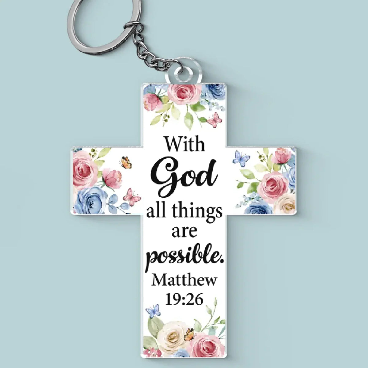 The Lord Is On My Side - Personalized Custom Shaped Acrylic Keychain - Christian Gifts For All Believers, Jesus Lovers